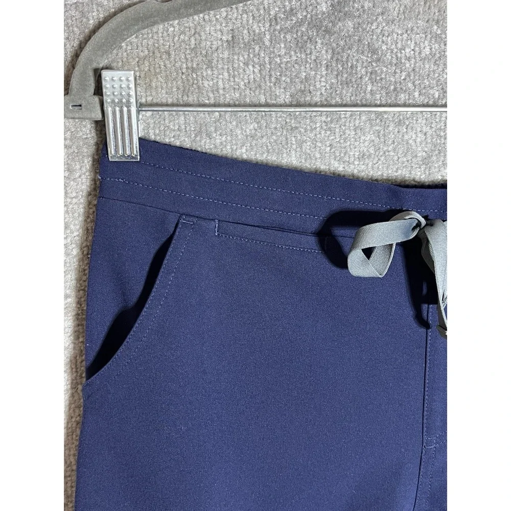 Figs Technical Yola High Rise Slim Scrub Pants Womens Sz Small Tall Blue Pockets